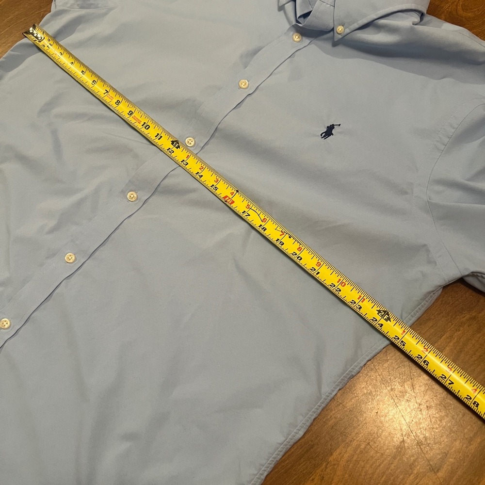 Polo Ralph Lauren Slim Fit Performance Shirt Mens XXL Light Blue Button Down - Picture 11 of 16